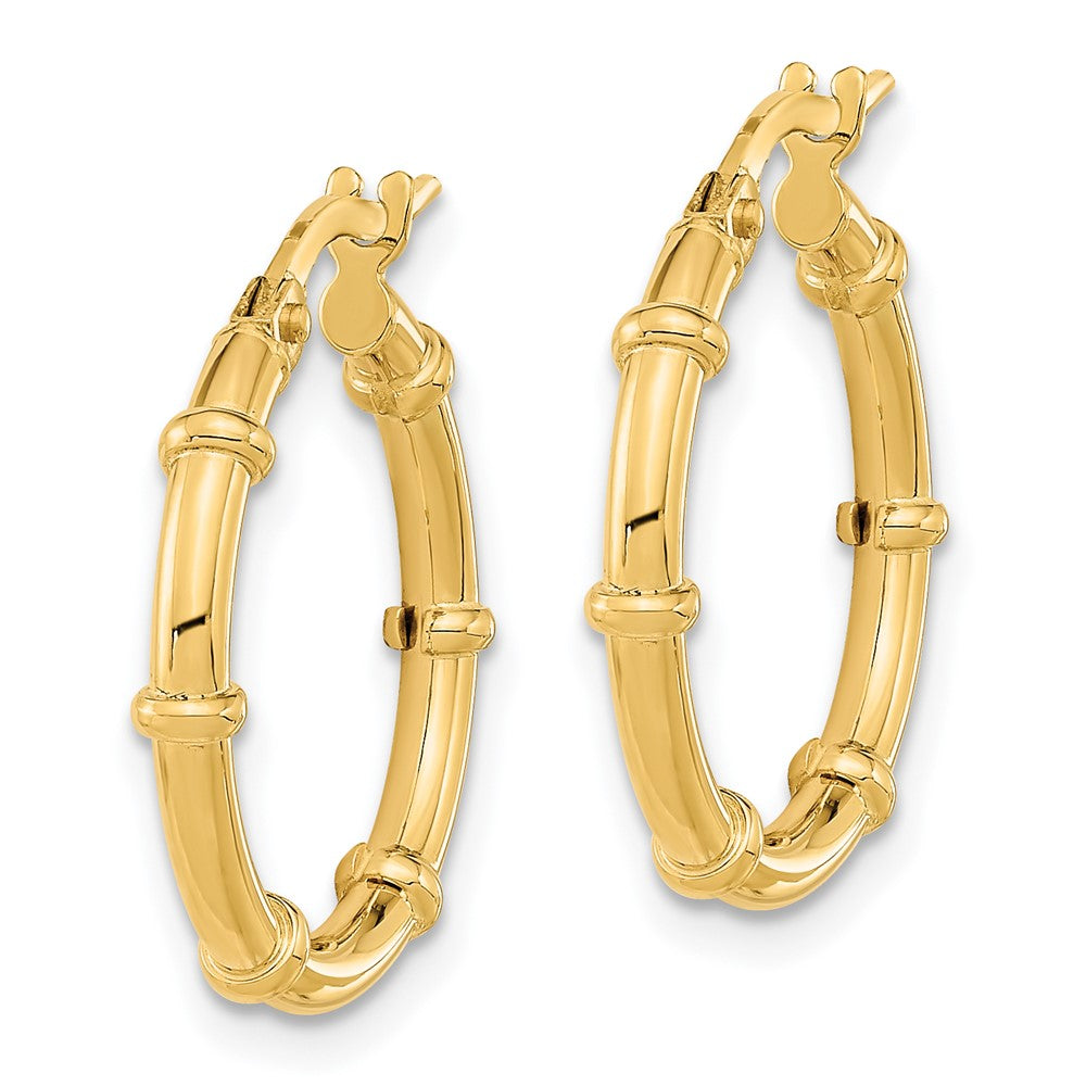Polished Fancy Hoop Earrings - 1.52-1.58g