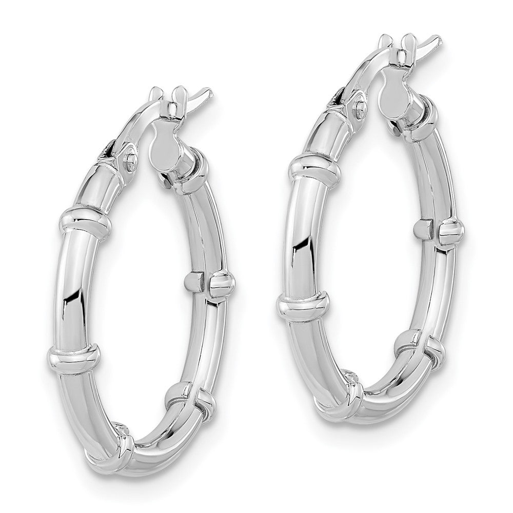 Polished Fancy Hoop Earrings - 1.52-1.58g