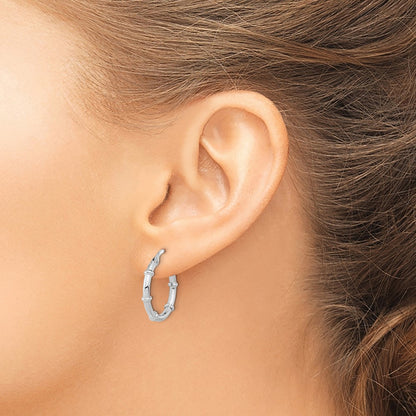 Polished Fancy Hoop Earrings - 1.52-1.58g