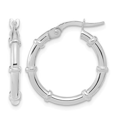 Polished Fancy Hoop Earrings - 1.52-1.58g