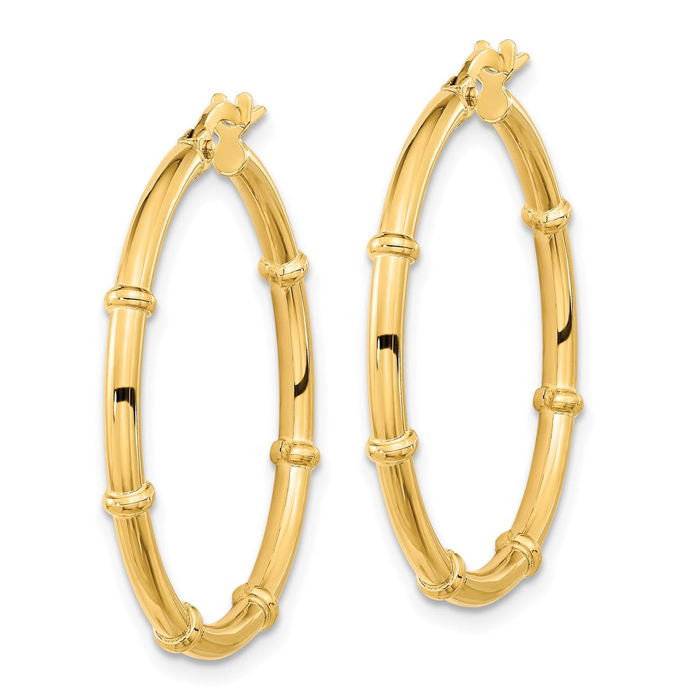 Polished Fancy Hoop Earrings - 2mm, 1.93-2.1g