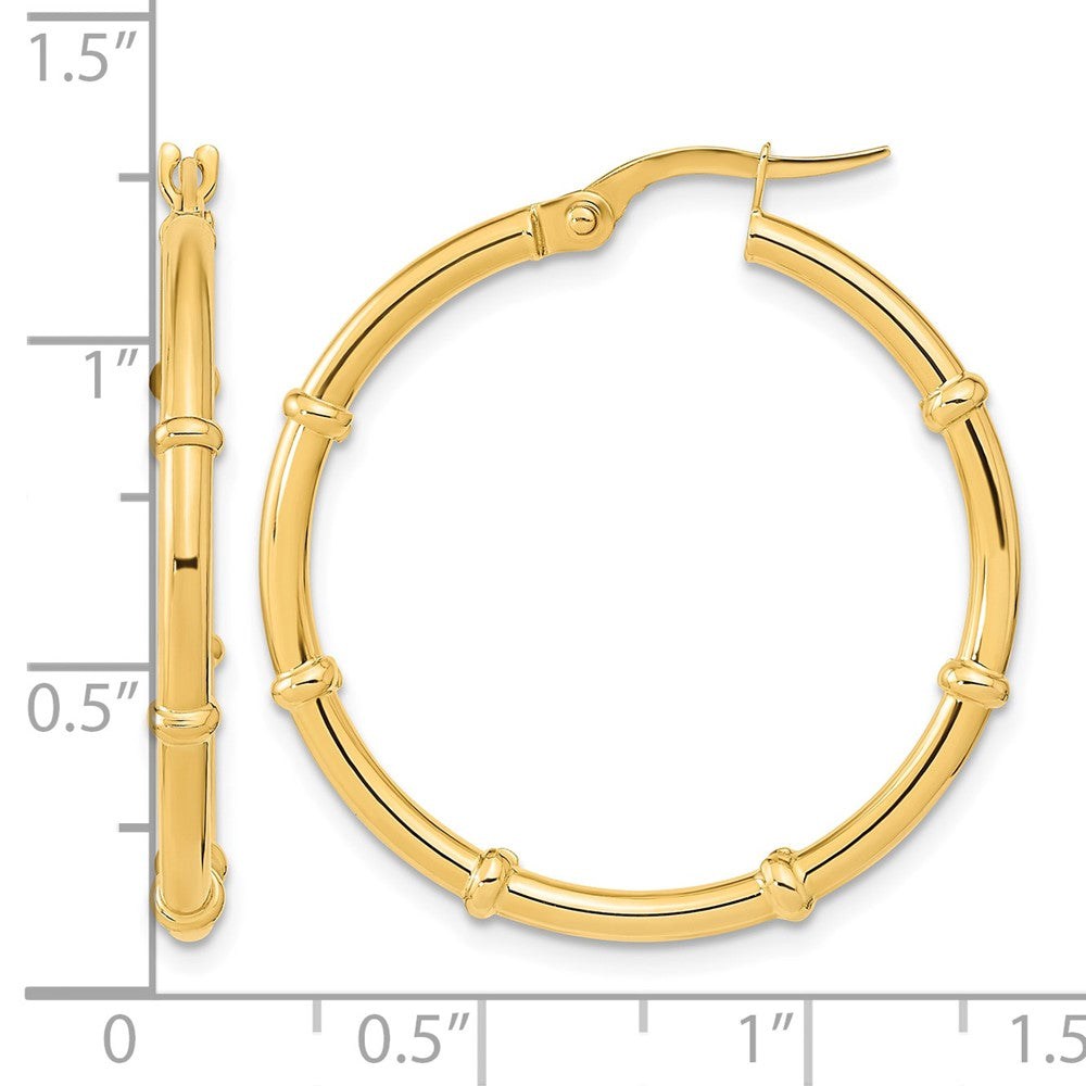Polished Fancy Hoop Earrings - 2mm, 1.93-2.1g