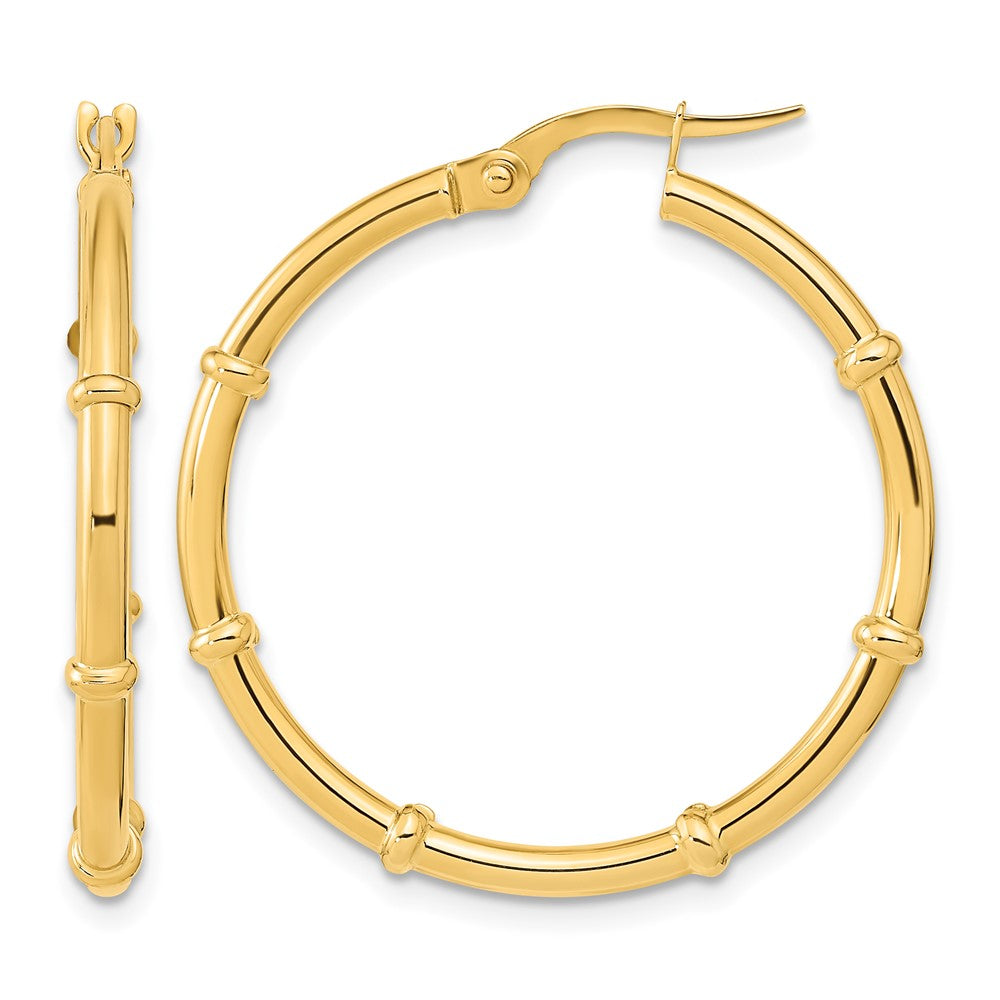 Polished Fancy Hoop Earrings - 2mm, 1.93-2.1g