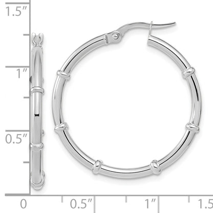 Polished Fancy Hoop Earrings - 2mm, 1.93-2.1g