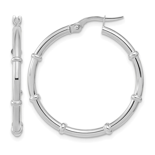 Polished Fancy Hoop Earrings - 2mm, 1.93-2.1g