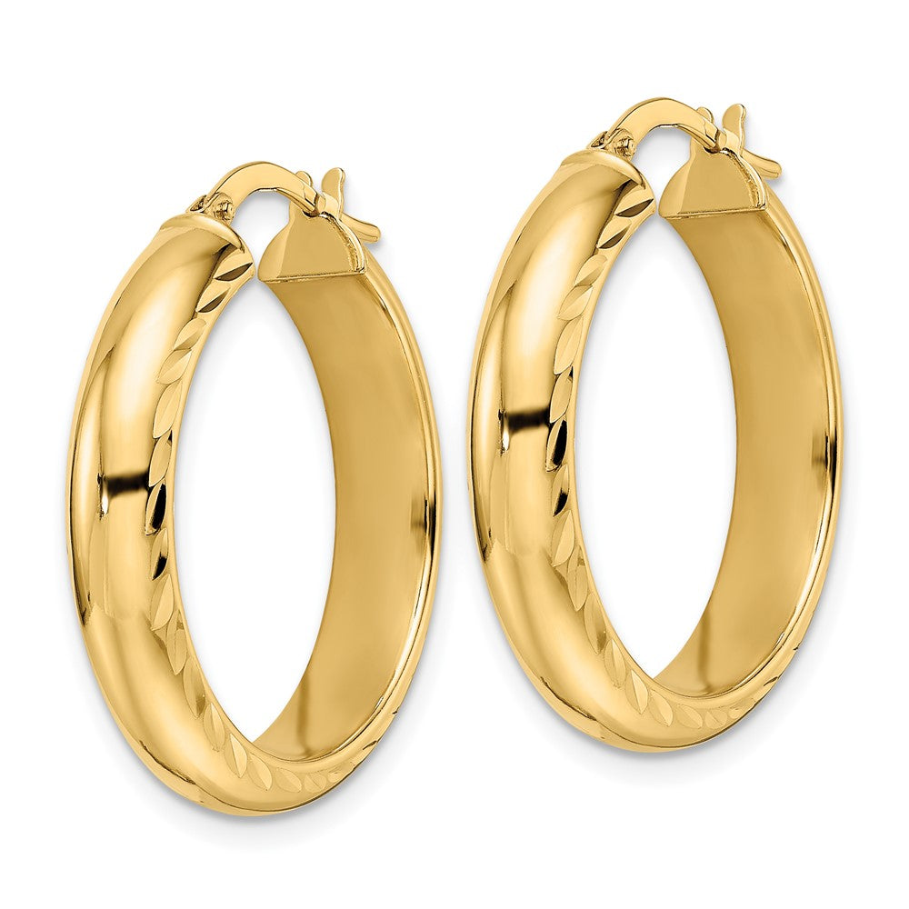 Polished & D/C Hoop Earrings