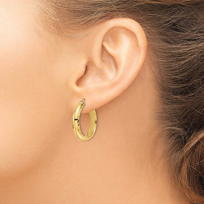 Polished & D/C Hoop Earrings