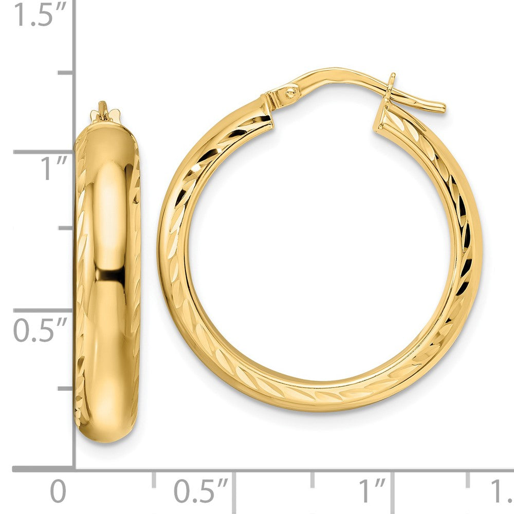 Polished & D/C Hoop Earrings