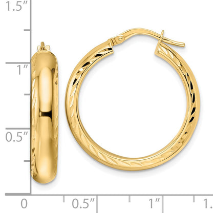 Polished & D/C Hoop Earrings