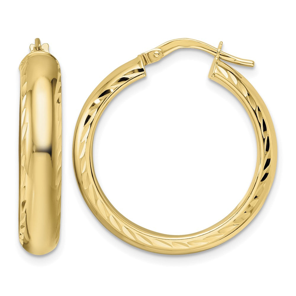 Polished & D/C Hoop Earrings