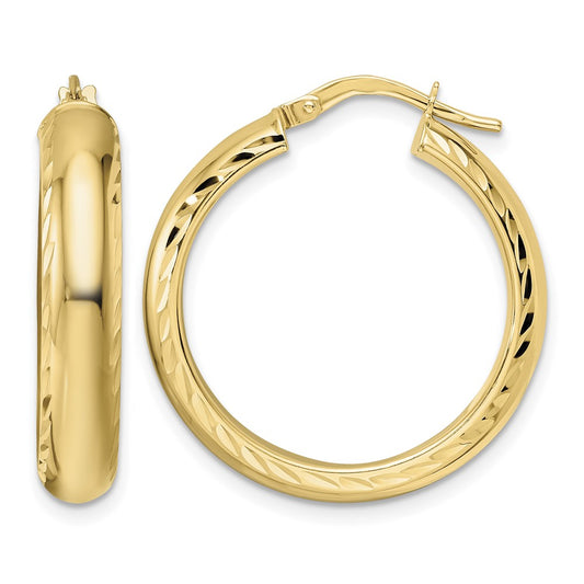 Polished & D/C Hoop Earrings