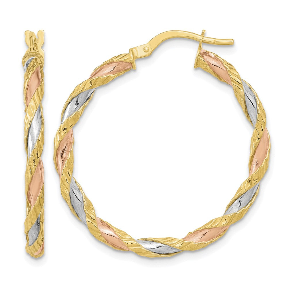 Textured Twisted Hoop Earrings