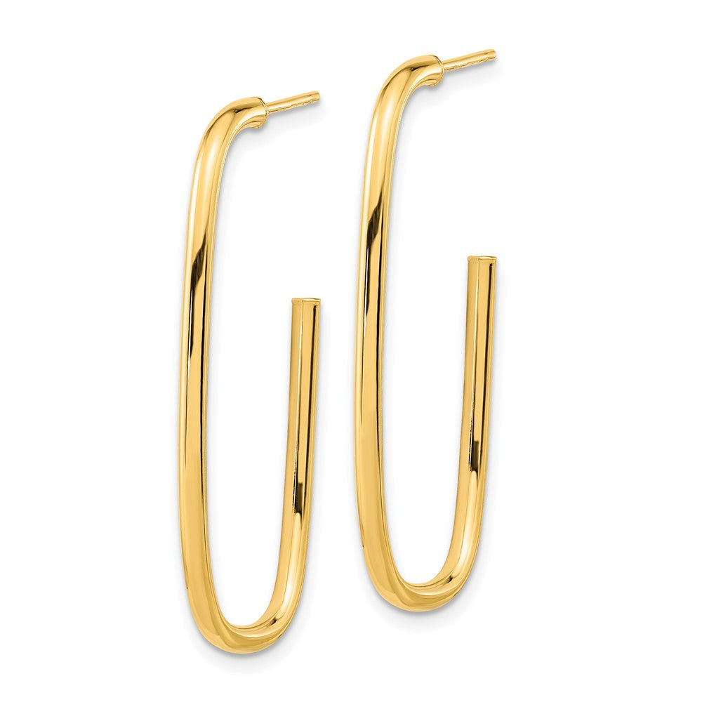 Polished J-Hoop Earrings - 16.85mm