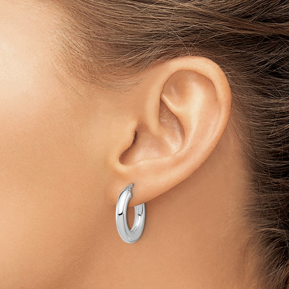 Polished Tube Hoop Earrings