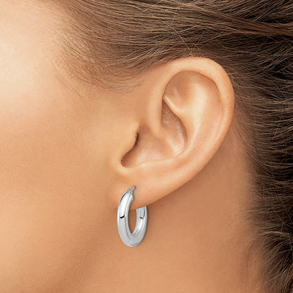 Polished Tube Hoop Earrings