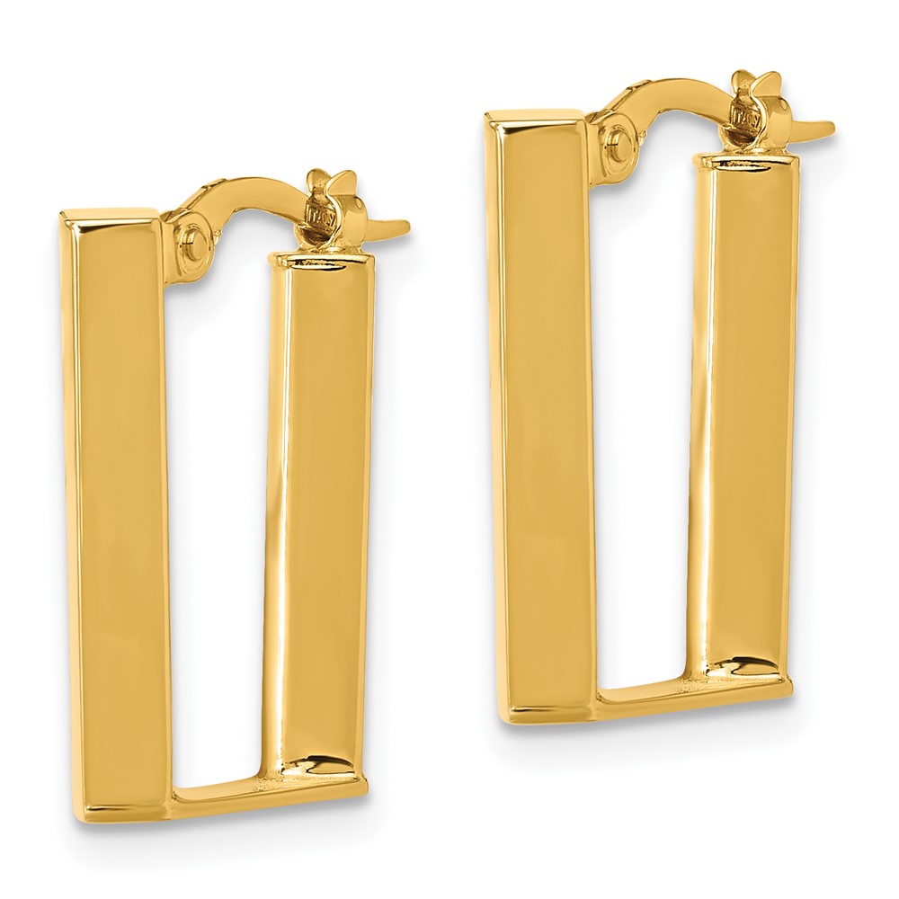Polished U Shape Hoop Earrings