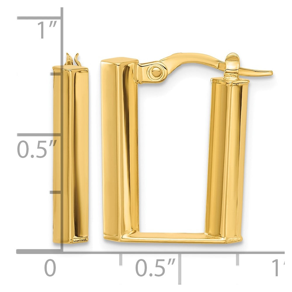 Polished U Shape Hoop Earrings
