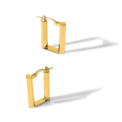 Polished U Shape Hoop Earrings