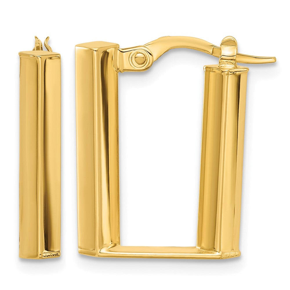 Polished U Shape Hoop Earrings