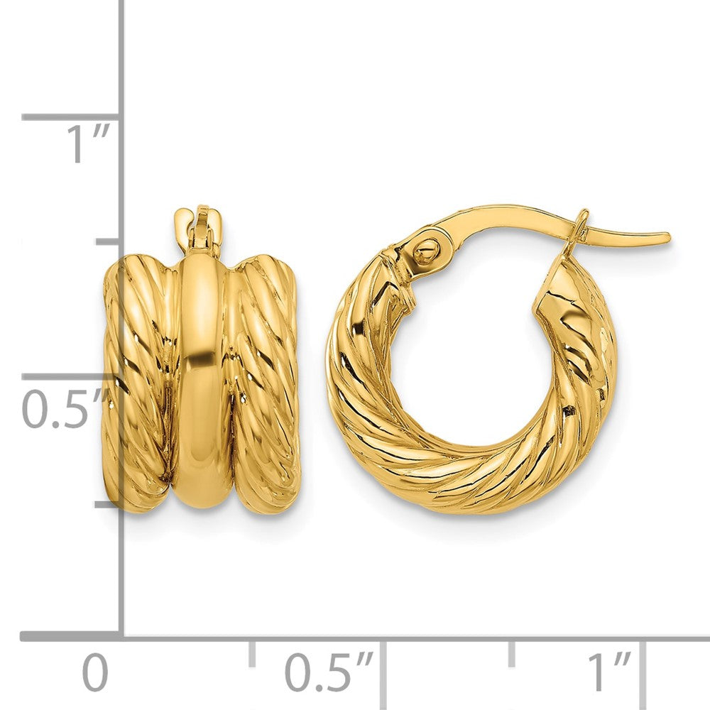 Polished and Twisted Hoop Earrings