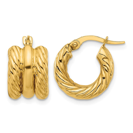 Polished and Twisted Hoop Earrings
