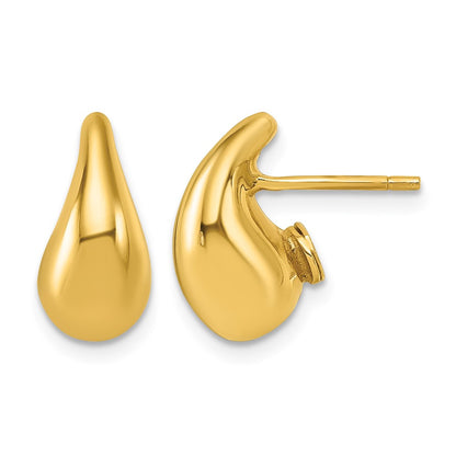 Polished 3D Tear Drop Earrings