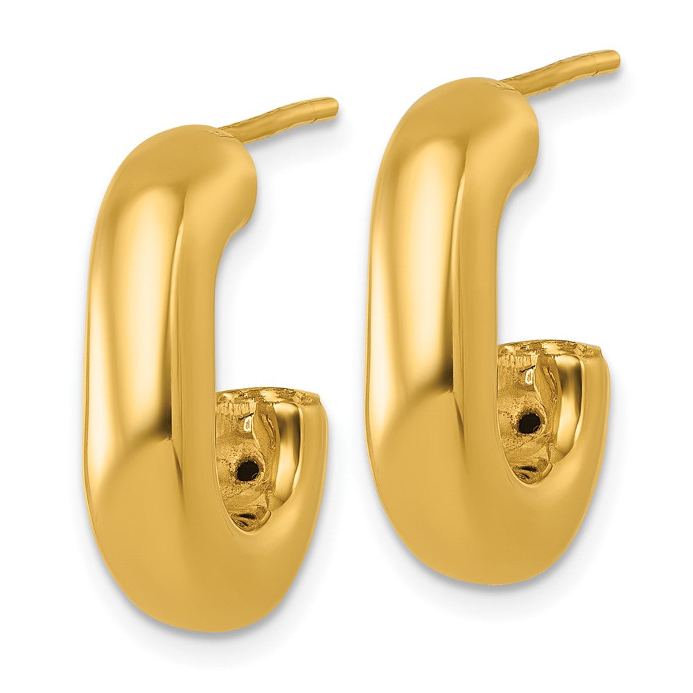 Polished J-Hoop Earrings - 18.6mm