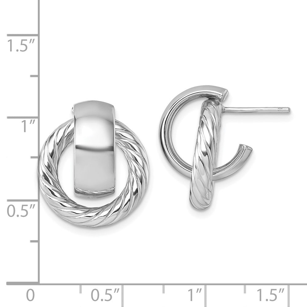 Polished and Twisted Circle Post Earrings