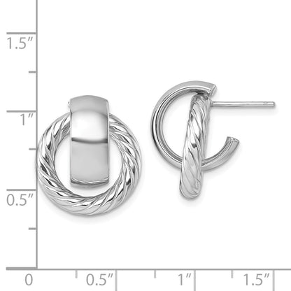 Polished and Twisted Circle Post Earrings