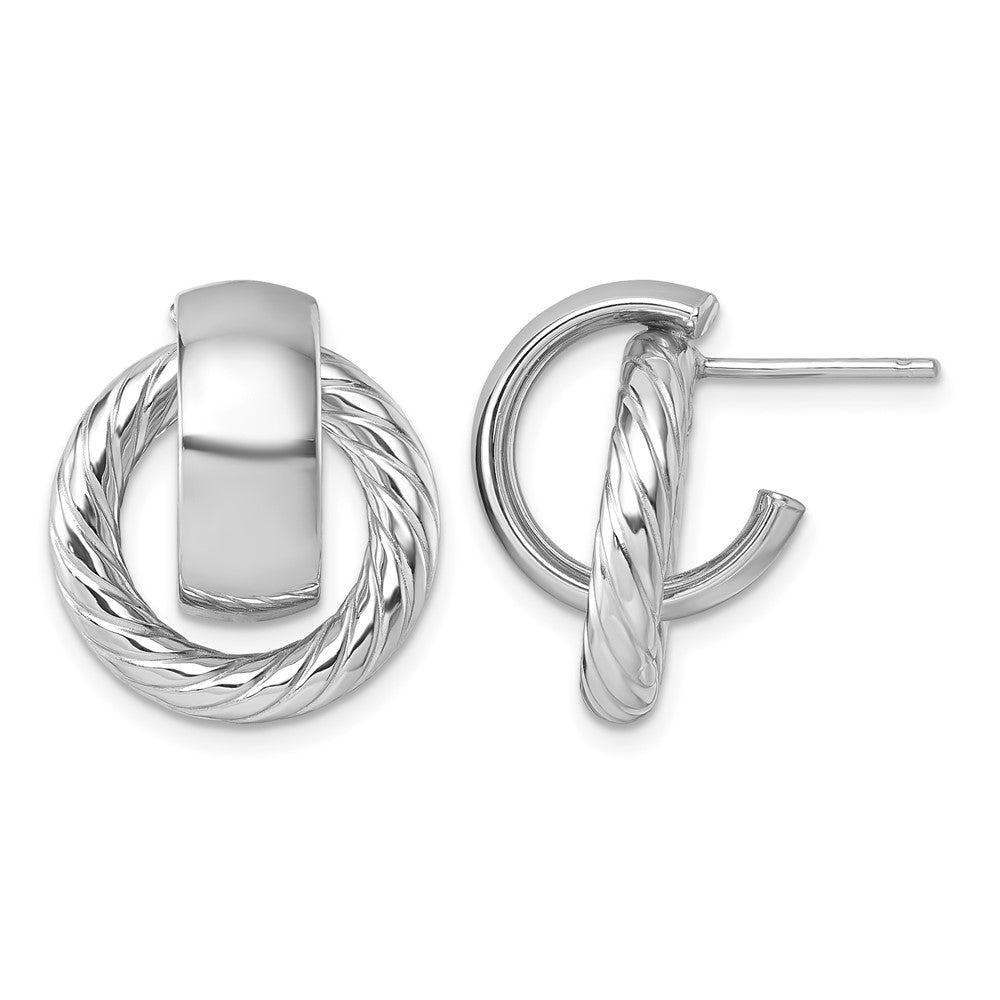 Polished and Twisted Circle Post Earrings