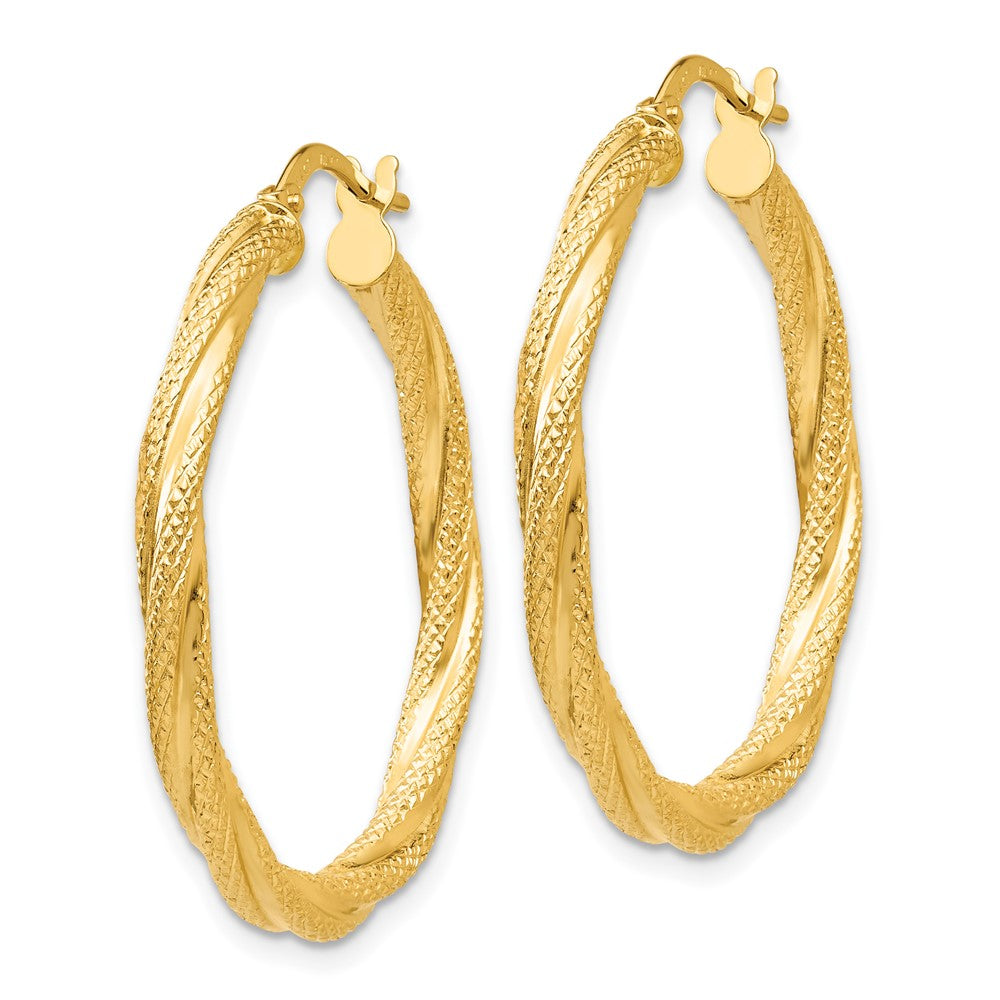 Twisted Textured Hoop Earrings