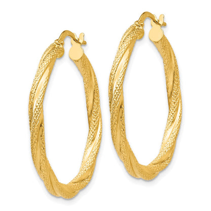 Twisted Textured Hoop Earrings