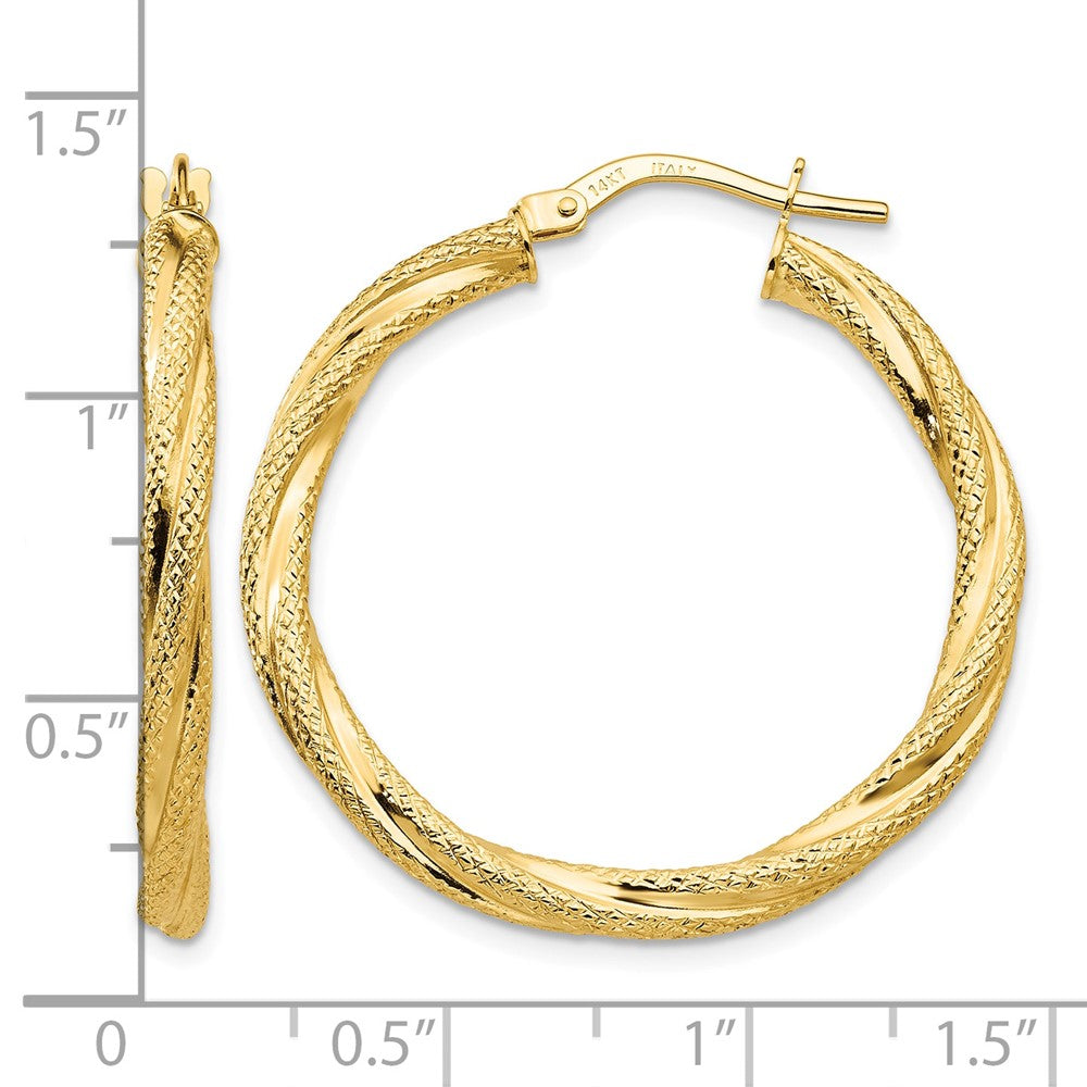 Twisted Textured Hoop Earrings