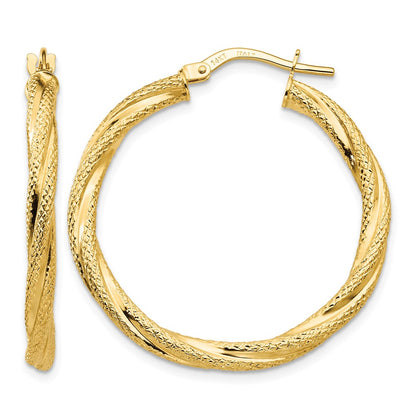 Twisted Textured Hoop Earrings