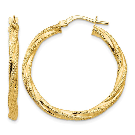 Twisted Textured Hoop Earrings