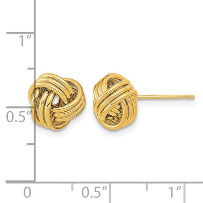 Polished Triple Love Knot Post Earrings