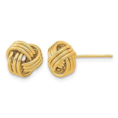 Polished Triple Love Knot Post Earrings