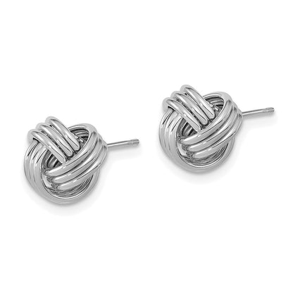 Polished Triple Love Knot Post Earrings