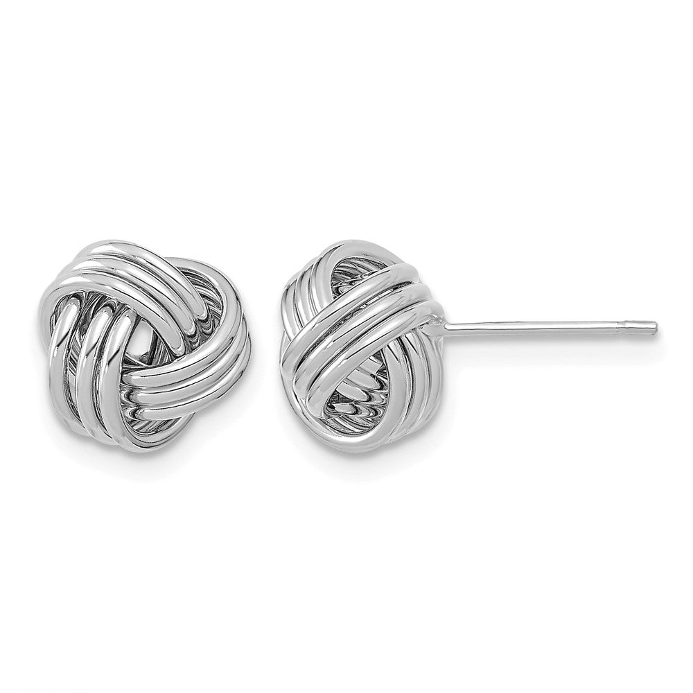 Polished Triple Love Knot Post Earrings