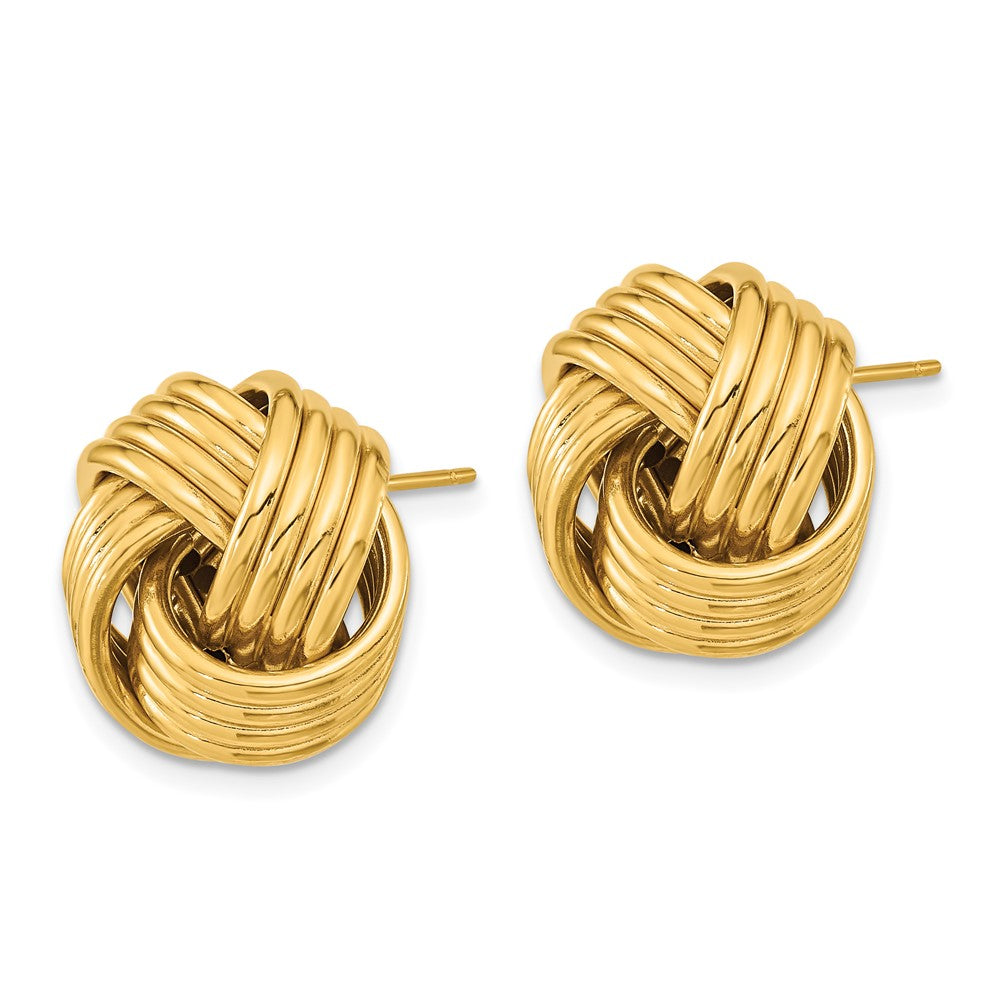 Polished Love Knot Post Earrings - 17mm