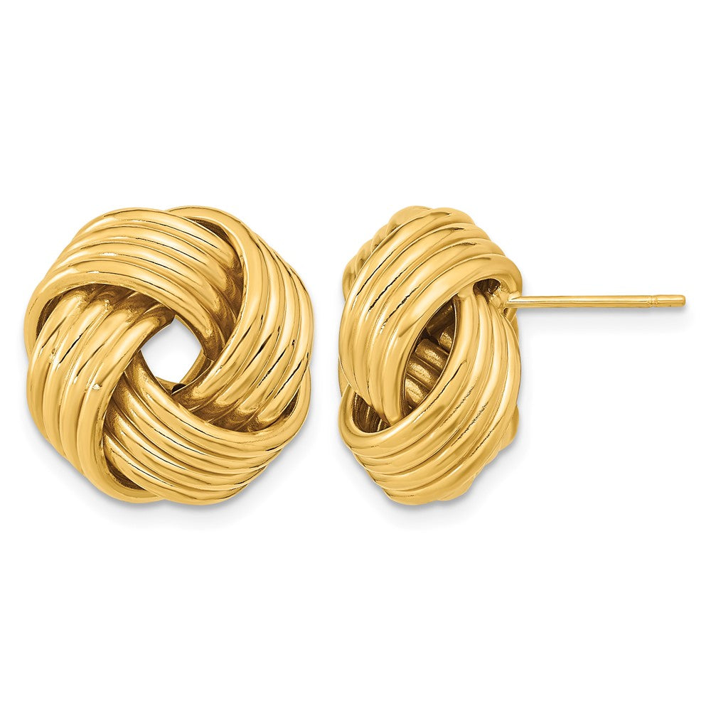Polished Love Knot Post Earrings - 17mm