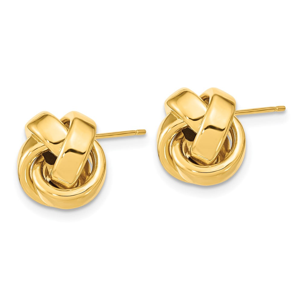 Polished Love Knot Post Earrings - 12mm