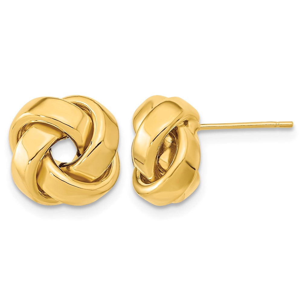 Polished Love Knot Post Earrings - 12mm