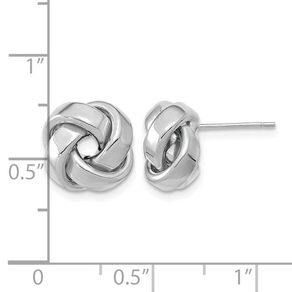 Polished Love Knot Post Earrings - 12mm