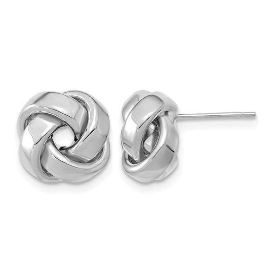 Polished Love Knot Post Earrings - 12mm
