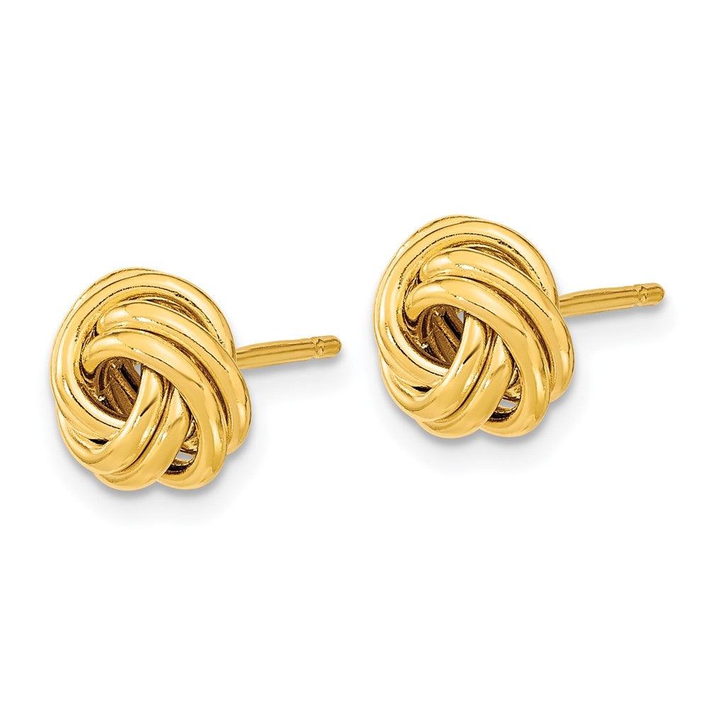 Polished Love Knot Post Earrings - 9mm