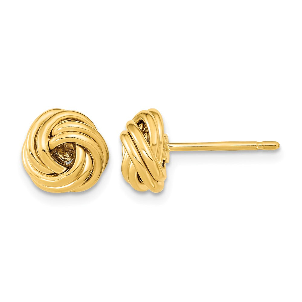 Polished Love Knot Post Earrings - 9mm