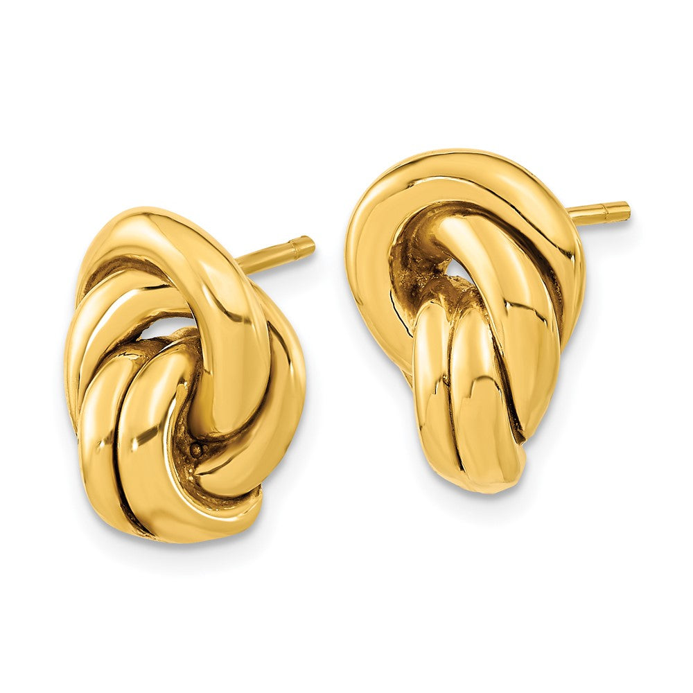 Polished Love Knot Hollow Post Earrings