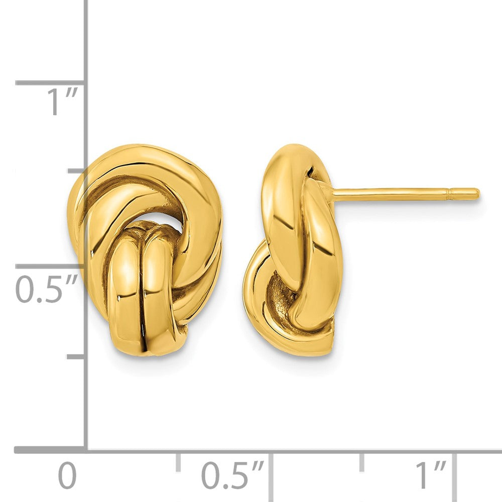 Polished Love Knot Hollow Post Earrings