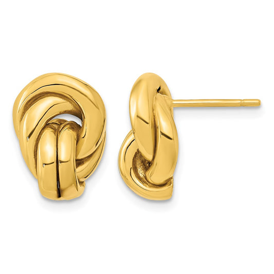 Polished Love Knot Hollow Post Earrings